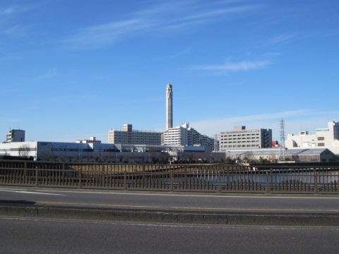 北清掃工場の煙突